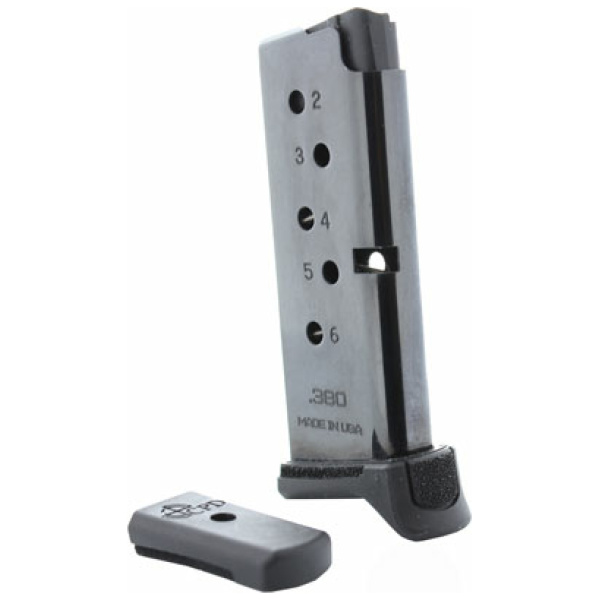 CPD MAGAZINE RUGER LCP - 380ACP 6RD GLOSS BLACK