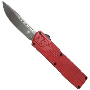 COBRATEC LIGHTWEIGHT OTF - RED 3.25" DROP POINT