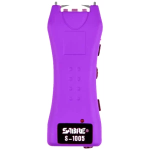 SABRE STUN GUN FLASHLIGHT MINI - W/HOLSTER 1.600uC PURPLE