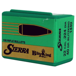 SIERRA BULLETS .22CAL .224 - 40GR BLITZKING 100CT