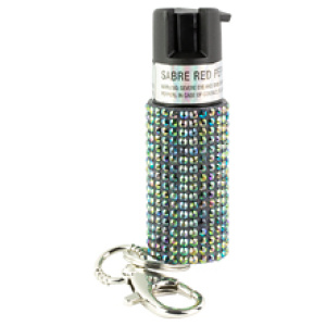 SABRE JEWELED SPRAY W/KEY RING BLK