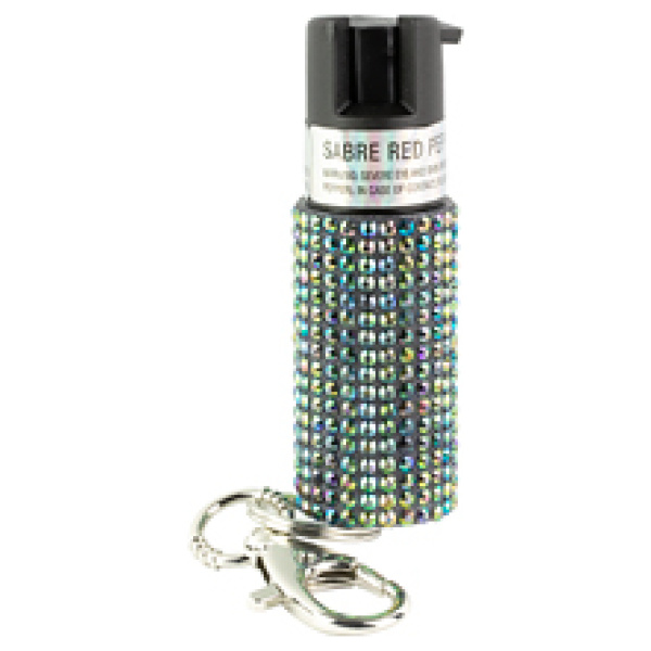 SABRE JEWELED SPRAY W/KEY RING BLK