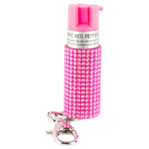 SABRE JEWELED SPRAY W/KEY RING PINK