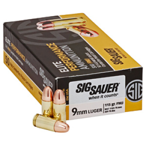 SIG AMMO 9MM 115GR FMJ 50/500