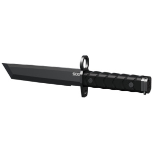 SOG KNIFE BOYONET 7" TANTO - BLADE BLACK/BLACK W/SHEATH