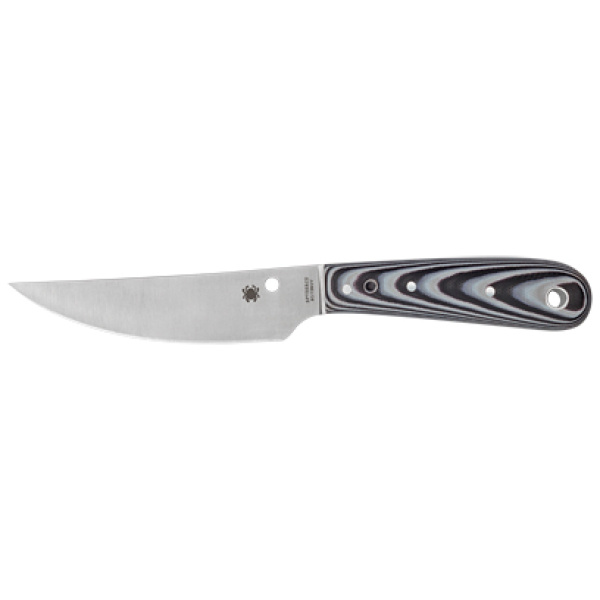 SPYDERCO BOW RVR G-10 BLK/WTE W/STH