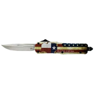 TEMPLAR KNIFE SMALL OTF TEXAN - 2.75" SILVER DROP POINT