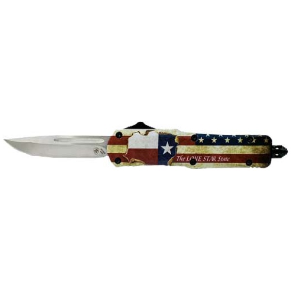TEMPLAR KNIFE SMALL OTF TEXAN - 2.75" SILVER DROP POINT