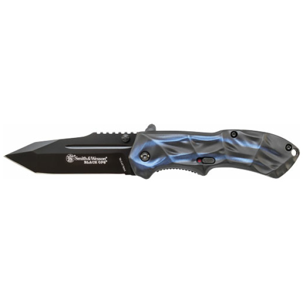 S&W KNIFE BLACK OPS 3RD GEN. - BLUE HANDLE TANTO MAGIC ASSIST