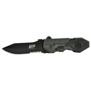 S&W KNIFE M&P 2ND GEN SPRING - ASSIST 3.6" DROP PNT SERRATED