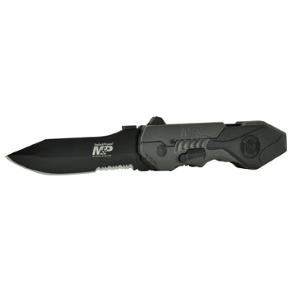 S&W KNIFE M&P 2ND GEN SPRING - ASSIST 3.6" DROP PNT SERRATED