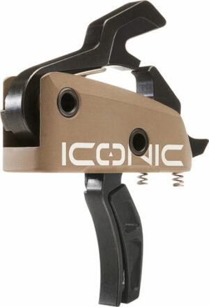 RISE TRIGGER ICONIC FDE - 2-STAGE 1-2LB AR-15 W/PINS