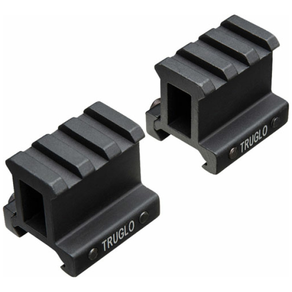 TRUGLO 2-PIECE PICATINNY RISER - MOUNT 1" RISE 1.36" LENGTH