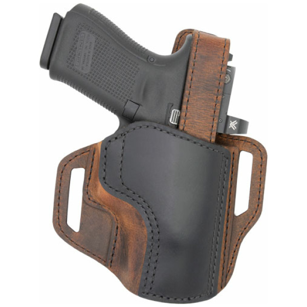 VERSACARRY TROOPER HOLSTER OWB - THUMB BREAK SIZE 2 BROWN/BLACK