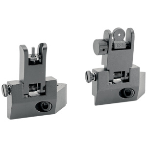 JE FLIP UP FRONT/REAR SIGHT - 45 DEGREE OFFSET ALUMINUM BLK