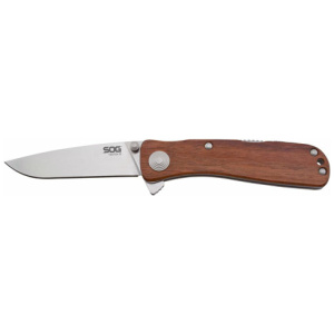 SOG KNIFE TWITCH II - SATIN POLISH WOOD HANDLE