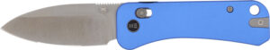 WE KNIFE BANTER 2 2.87" BLUE - ALUMINUM/SATIN CROSSBAR LOCK