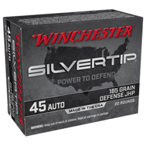 WIN SILVERTIP 45ACP 185GR HP 20/200
