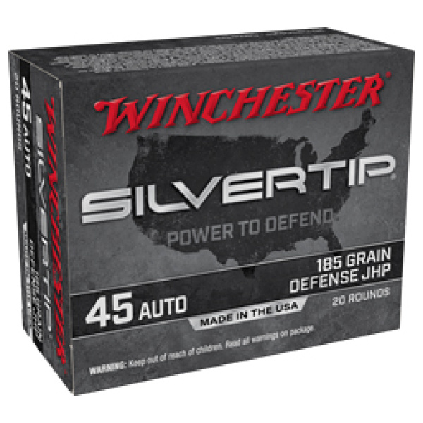 WIN SILVERTIP 45ACP 185GR HP 20/200
