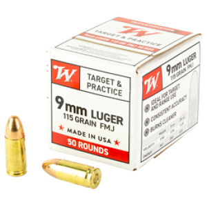 WIN USA 9MM LUGER 115GR FMJ 50/1000