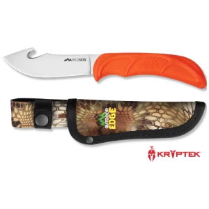 OUTDOOR EDGE WILD SKIN 4.0" - GUTHOOK KNIFE W/ MO SHEATH
