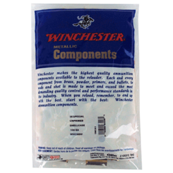 WINCHESTER UNPRIMED CASES - 38 SPECIAL 100 PACK 20PK/CS