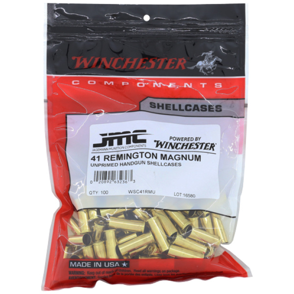 WINCHESTER UNPRIMED CASES 41 - REM MAG 100 PACK 20PK/CS
