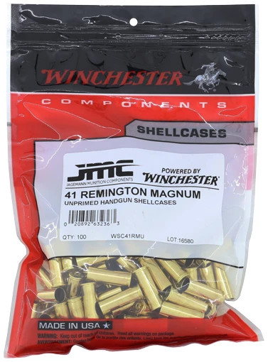 WINCHESTER UNPRIMED CASES 41 - REM MAG 100 PACK 20PK/CS