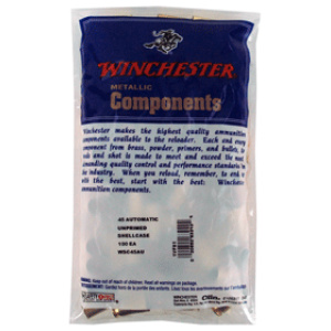 WINCHESTER UNPRIMED CASES - 45 ACP 100 PACK 20PK/CS