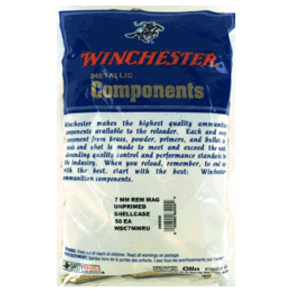 WINCHESTER UNPRIMED CASES 7MM - REM MAG 50 PACK 20PK/CS