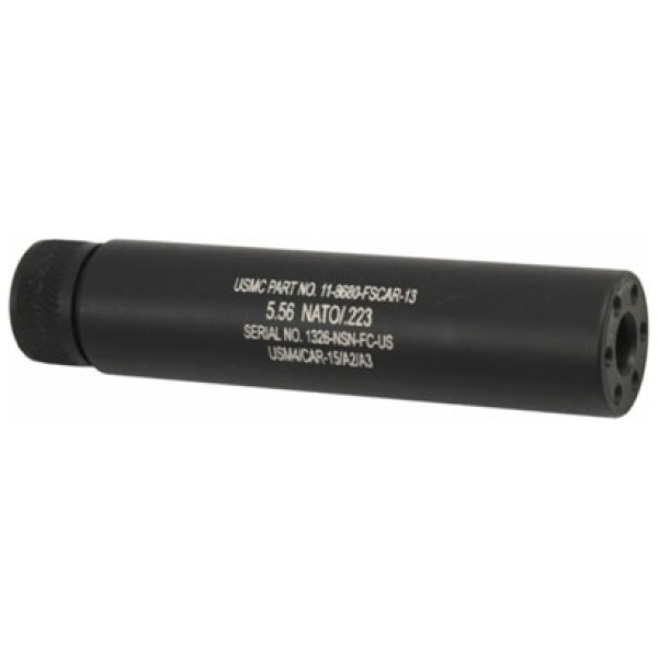 GUNTEC AR15 FAKE SUPPRESSOR - 5.5" 1/2X28 THREADS BLACK