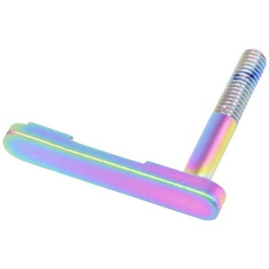 GUNTEC AR15 MAG CATCH LEVER - MATTE RAINBOW PVD COATED