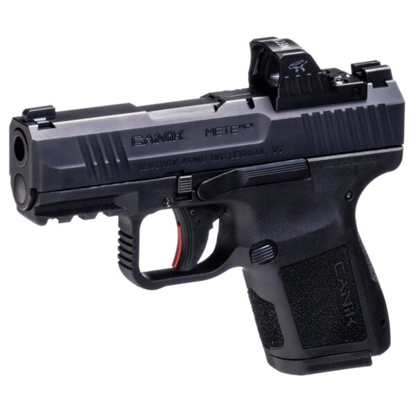 CANIK METE MC9 Pistol - Black | 9mm | 3.18" Barrel | 1 - 15rd & 1 - 12rd Mag | MeCanik MO1 Optic w/ Co-Witness Sights | Full Accessory Kit