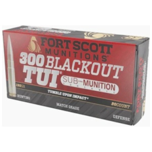 Fort Scott Munitions 300 Blackout Subsonic Rifle Ammo - 190gr | 20rd Box