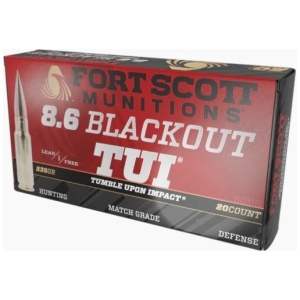 Fort Scott Munitions 8.6 Blackout Rifle Ammo - 235gr | 20rd Box