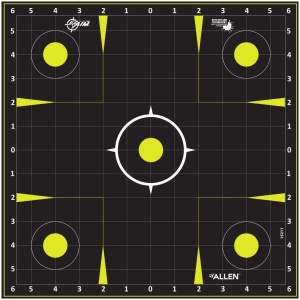 Allen EZ Aim Non-Adhesive Splash Target 12.5" Black and Yellow 30 per Pad