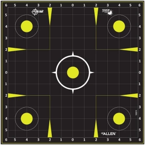 Allen EZ Aim Non-Adhesive Splash Target 12.5" Black and Yellow 30 per Pad