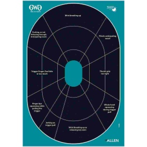 Allen Girls with Guns Splash Adhesive Oval Silhoutte Target 12x18 - 5/ct