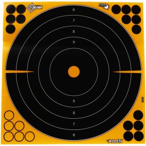Allen EZ Aim Adhesive Splash Bullseye Target 12" Black and Yellow 25 Pack