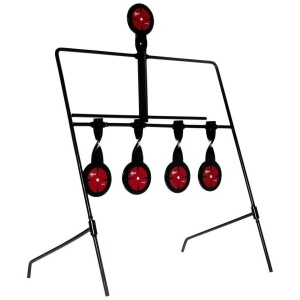 EZ-Aim Deflector Resetting Spinner Target System 16"W x 22.25"H Black/Red