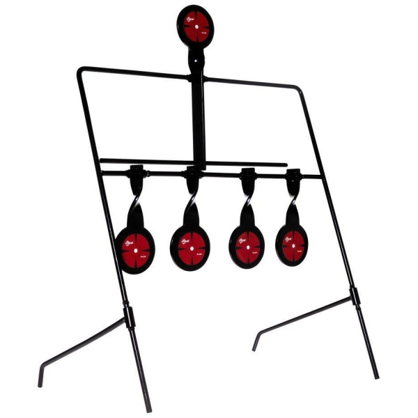 EZ-Aim Deflector Resetting Spinner Target System 16"W x 22.25"H Black/Red