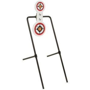Allen EZ-Aim Hardrock AR500 Round Spinner Targets & Stand for Rimfire Rounds & Centerfire Pistols 7.375"W x 21.75"H White/Red/Black