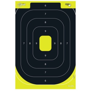 Allen EZ Aim Splash Reactive Paper Target IPSC Silhouette 12.5"x18.25" Yellow and Black 30 per Pad