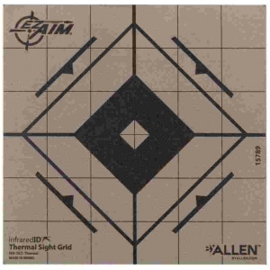 Allen EZ Aim Adhesive Thermal Sight Grid Paper Target 6"