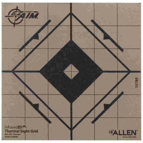 Allen EZ Aim Adhesive Thermal Sight Grid Paper Target 6"