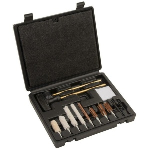 Allen Krome Compact Handgun Cleaning Kit .22 .38 9mm 357 .44 &.45 Cal. 14-Pieces Black