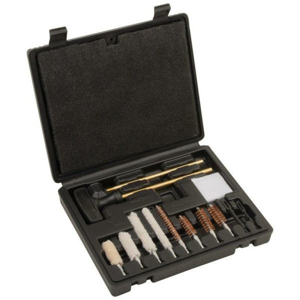 Allen Krome Compact Handgun Cleaning Kit .22 .38 9mm 357 .44 &.45 Cal. 14-Pieces Black