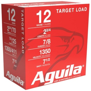 Aguila International Shotshells 12 ga 2-3/4" 7/8 oz 1350 fps #7.5 25/ct