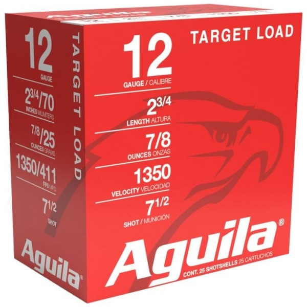 Aguila International Shotshells 12 ga 2-3/4" 7/8 oz 1350 fps #7.5 25/ct