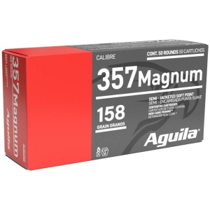 Aguila Handgun Ammunition .357 Mag 158 gr SJSP 1545 fps 50/ct